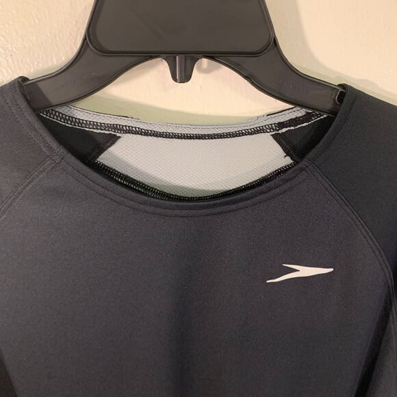 Speedo Mens Black UPF 50+ Long Sleeve Swim Shirt - Picture 2 of 10